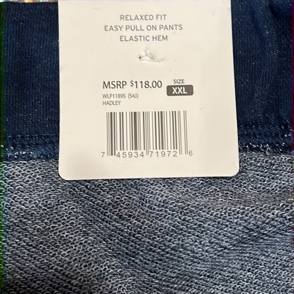 NEW Wildfox Blue Tie Dye Pull On Elastic Waist Jogger Pants Size XXL - Picture 8 of 11